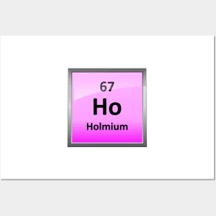 Holmium or Ho Periodic Table Element Symbol Posters and Art